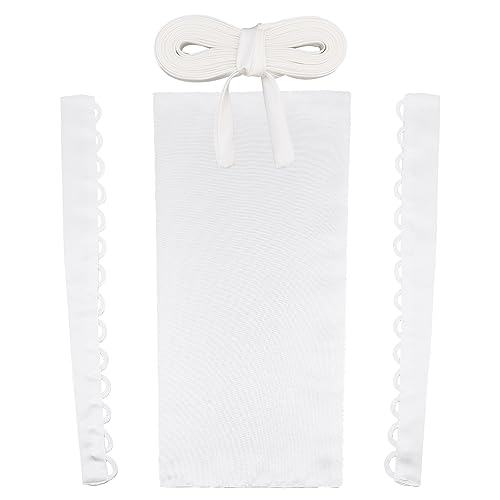 BENECREAT Satin-Korsett-Set, Weißes Brautkleid Mit Reißverschluss, Ersatz-Korsett-Rückenset Aus Satin Für Hochzeit, Abschlussball, Formelles Kleid