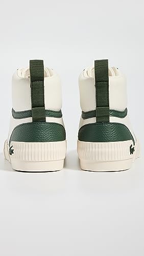 Lacoste Men's L004 MID 223 1 CMA Sneaker, Off WHT/DK GRN, 9 | Image 2