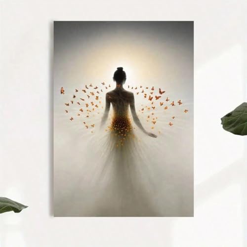 Toile de fille charmante d'art mural 21x30cm sans cadre pour chambre