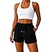 Smith & Solo Kurze Hose Damen - Shorts Sommer Hosen, Laufhose Kurz Sporthose, Trainingshose Sportshorts Women Laufshorts (Schwarz, XL)