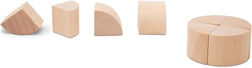 Miniatura 6 de Juego de bloques de construcción de madera de 1 pulgada, paquete de 25 bloques de madera sin terminar para manualidades y juegos de piezas sueltas,