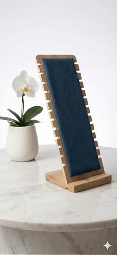 Image of Wooden Necklace Display Stand with SoftVelvet Detachable Tabletop Jewelry Display Boards