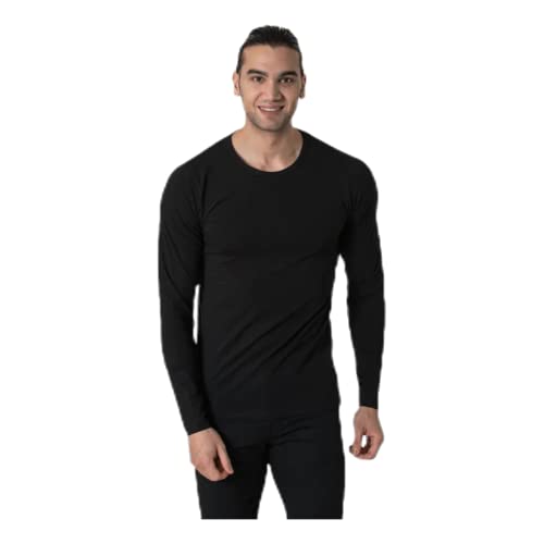 Langarmshirt Herren Basic - Baumwolle Langarm T-Shirt Bequem Für Zuhause