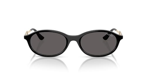 Catálogo de Lentes Vogue comprados en linea. 44 Vogue Eyewear VO5625S - anteojos de sol ovaladas para mujer, color negro ahumado, 52 mm, Negro/Negro Humo, 52 mm