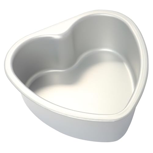 Gvhntk Heart Shaped Cake Pan 8 Inch Aluminum Cake Pans Heart Cake Tin Baking Cake Mold for Valentine's Weddings Birthday Party