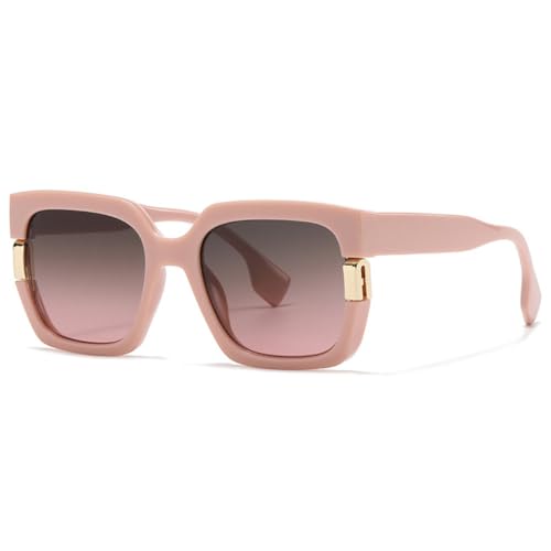 Lunettes de soleil carrées MUTYNE : osez la vie en rose avec des nuances rétro et élégantes