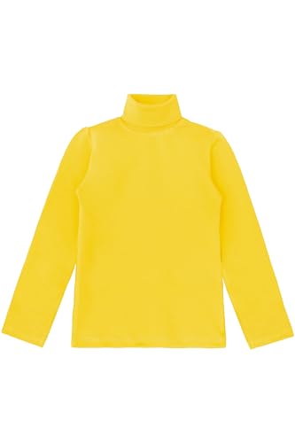 Image of Lilax Girls' Basic Long Sleeve Turtleneck Cotton T-Shirt