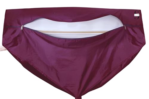 Image of SELENO Polyester Waterproof Split AC Service Wash Bag Cover with Drain Outlet | Indoor Unit Service Cover Bag | Ac Service Cleaning Wash Bag Cover Jacket For 1 Ton, 1.5 Ton, 2 Ton AC (Maroon)