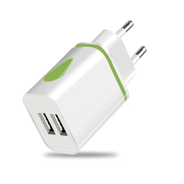 Eu 2 Pin To Usb Travel Plug Adapter Charger Euro Type C, E, F Wall Adaptor 2 Usb Ports, European Universal Power Plugs Uk To Europe for Iphone Samsung Shaver Toothbrush Tablet ipad max pro air