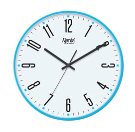 Image of Ajanta 11 Inches Step Movement Wall Clock for Home and Offices Wall Watch(R.Blue)