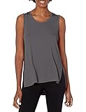 b new york Women's Sustainable Sleeveless Scoop Neck Cape Tank Top, Night, M