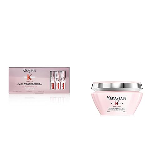 Kérastase | Genesis, Tratamiento Fortificante cure fortifiant, Anticaída y Anti-Rotura & Kérastase | Genesis, Mascarilla Anti-Caída, 200 ml