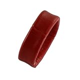 Sicherungsring für Armbanduhren, Leder in Kroko-Optik, Braun, 18 mm, 1 Stück
