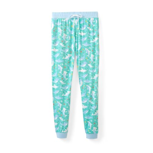 Little Sleepies Women's Pajama Bottoms, Jogger-Style Comfy PJ Pants, Viscose from Bamboo Pajamas, Family Matching Outfits, Shark Soiree, 2XL