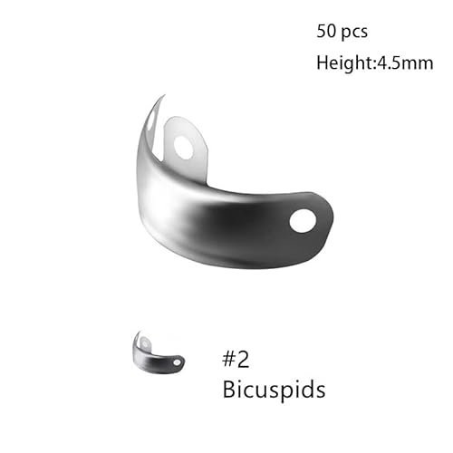 Dental Sectional Matrix System, Autoclavable Sectional Contoured Matrix Bands, Nickel Titanium Clamp Ring Resin Holder Clip Ring (50Pcs-4.5Mm) #TOP2