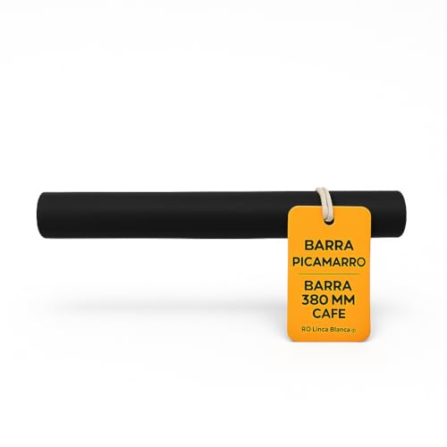 RO Linea Blanca ® Barra Cajon Picamarro 380mm Ø40 Recambio Profesional Golpeo Portafiltro Goma Silicona Nucleo Madera Hosteleria Horeca Compatible con Edenox Efficold Fagor Yostin Universal Negro
