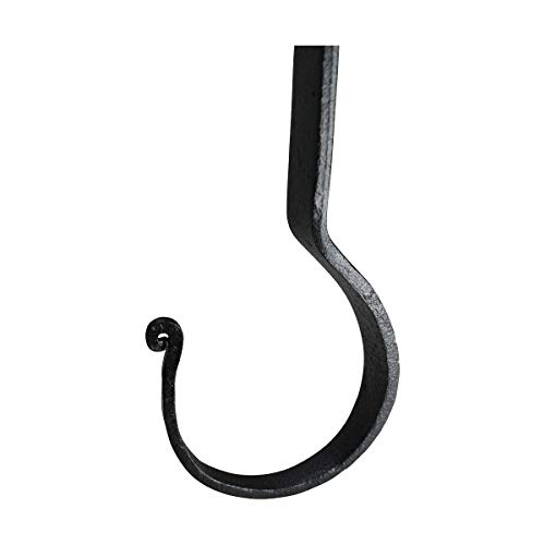 Renovators Supply Manufacturing Stocking Holders For Mantle 10" Black Wrought Iron Christmas Stocking Holders With Pigtail Tip #TOP6