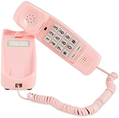Landline Phones for Home - Wall House Telephones - Corded Phone for Seniors - Retro Home Phone - Old Phone Improved Version of Landline Phone - Analog Phone -Big Button, iSoHo Phones (Ladies Pink)