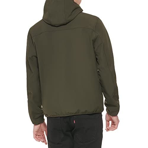 GUESS Men's Softshell Long Sleeve Hood Jacket4