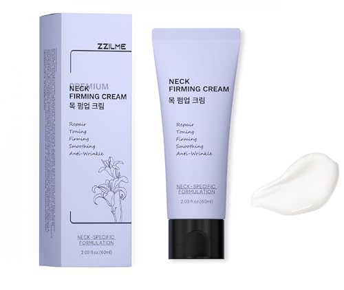 ZZILME Premium Neck Firming Cream – Lifting & Tightening Treatment for Décolleté and Chest, Anti-Aging Neck Cream Reduces Fine Lines and Sagging, Gift for Women & Men, 2.0 Fl Oz