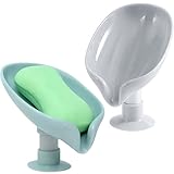 Bar Soap Holder Shower Soap Holder Self Draining Soap Dish with Suction Cup Dish Sponge Holder for K