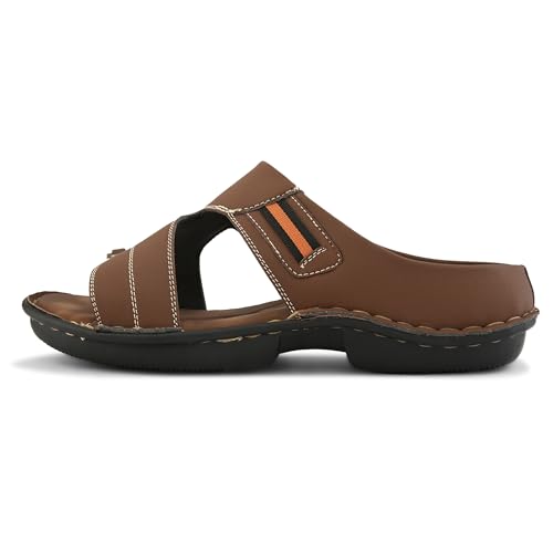 Image of Centrino Sandal for Men | Grip Insole for Stability | slippers /sliders for men |mens sandals casual | sandals for men | Modern Look with Straps | Comfortable Footwear (9266)