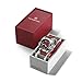 Victorinox I.N.O.X. Chrono 43mm Mens Watch - Silver Stainless Steel Case, Red Dial, and Red Rubber Strap