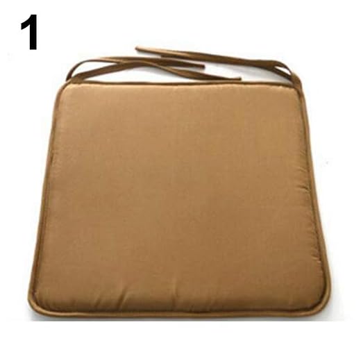 RIsxffp Suave Asiento Desmontable Cojín para Comer Jardín Al Aire Libre Patio Almohada Sólido Lazo en la Silla Brown ★ Square Indoor Cushion Cover