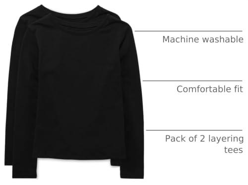 Image of The Children's Place Girls Basic Long Sleeve Layering Tees