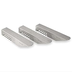 mocisa Universal Auflageleisten für Feuerplatte | Grillplatte | Plancha | Größe einstellbar | Abstandshalter | für Feuertonne | Kugelgrilll | Feuerschale | Made in Germany | Edelstahl