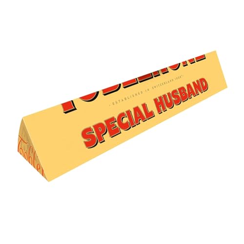 Personalised Milk Chocolate Toblerrone With Honey Almond Nougat 100g || Delicious Toblerrone chocolate, with an adorable Personalised Message (Special Husband)