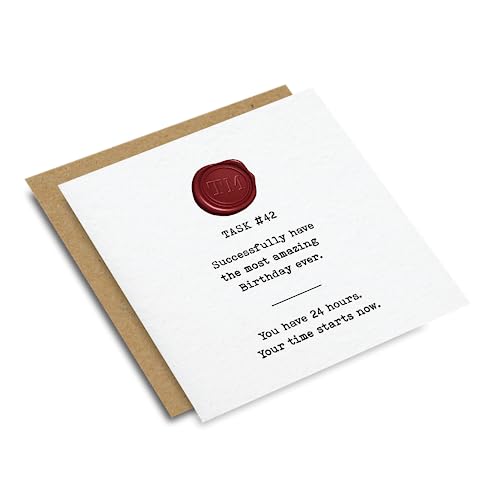 Willow Gifts - Task Master A5 Blank Greeting Card - Have a Successful Happy Birthday Celebration Occasion TV Show Comedy Comedian Funny Humour Gift Present (Blank Message)