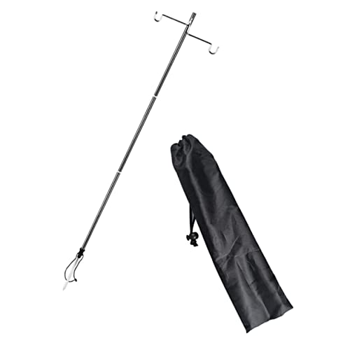 GALPADA Portable Camping Light Holder Outdoor Lamp Rack Aluminum Alloy Construction Double Hook Design for Stability for Hiking