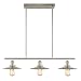 Light Society Avenue 3-Light Kitchen Island Pendant, Brushed Nickel, Vintage Modern Industrial Chandelier (LS-C174)
