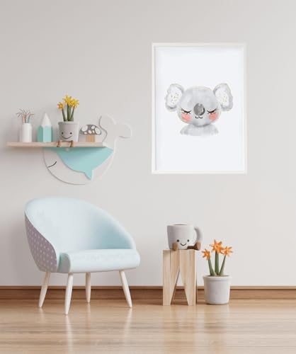 Cuadro infantil koala gris pour chambre bébé et enfant