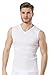 Produktbild MOMANTY Tank Top Herren Muskelshirt Unterhemd Training Ärmellos V-Ausschnitt Business Hochwertige Baumwolle Stretch Weiß (XXL)