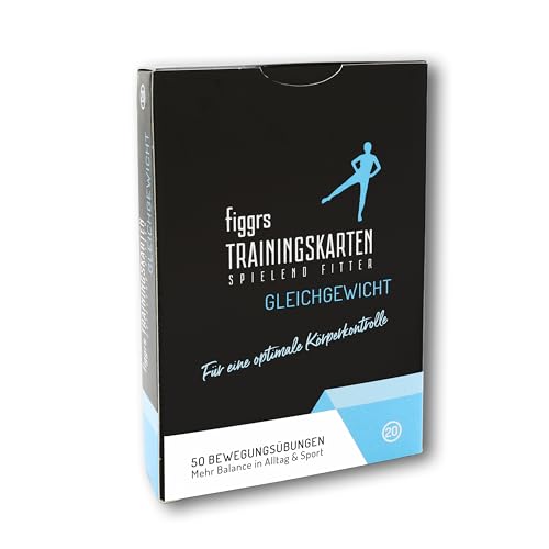 figgrs® Gleichgewicht - 57 Trainingskarten mit 50 Fitness Übungen für wirkungsvolles Balance- und Kräftigungstraining, Körperkontrolle und Sturzprophylaxe