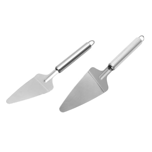 Amosfun raspador de acero inoxidable pala de pastel herramienta para hornear pala de queso