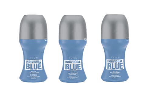 Image of Pack of 3 Individual Blue Anti-Perspirant Roll-On Deodorants – Bergamot, Lavender and Musk 3 x 50ml by Avon
