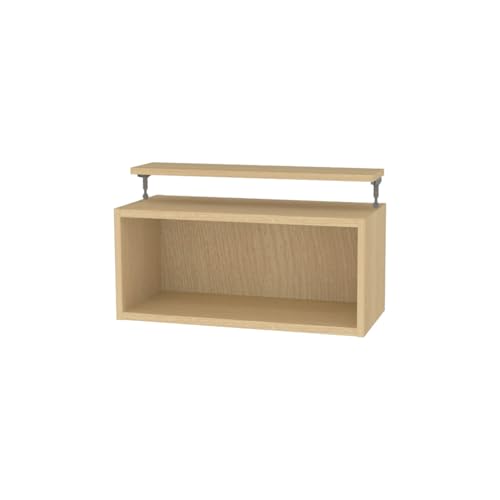 白井産業 【タナリオ オーダーメイド タイプ】 天井 突っ張りラック 本体サイズ 幅62 奥行29cm 用上置き 木製 本棚 ライトウォールナット単色(タナリオTNL-EM035062UMF2LW)