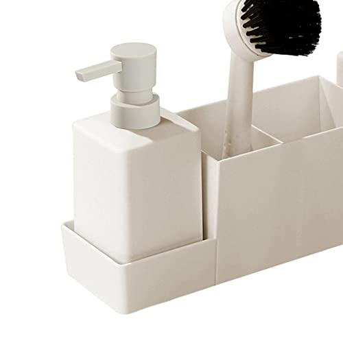 Snappsy® 4X Kitchen Soap Dispenser with Sponge Holder Non Slip for Bathroom Home Sink Beige|Home & Garden|Bath|Soap Dishes & Dispensers| Deal