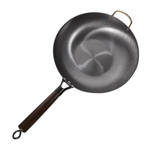 Wok de hierro tradicional redondo tamaño grande miniatura 1
