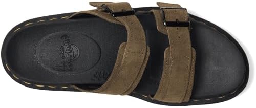 Dr. Martens Men's Unisex-Adults Black Platform Sandal 13 US, Olive