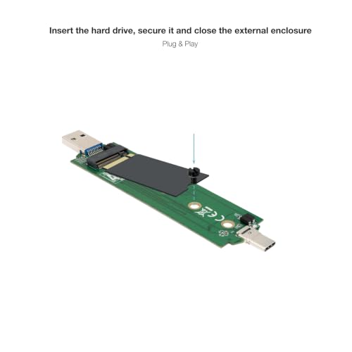Carcasa SSD M.2 NVMe TooQ TQE-2240B negra disco externo adaptador dual USB-C USB-A 5