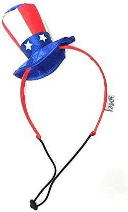 Midlee Uncle Sam 4th of July Hat for Large Dogs Headband- Captain Halloween Costume