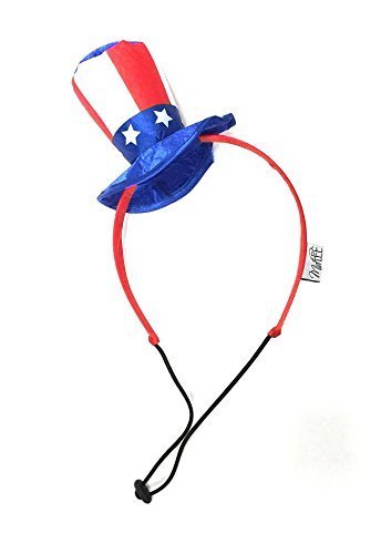 Midlee Uncle Sam 4th of July Hat for Large Dogs Headband- Captain Halloween Costume