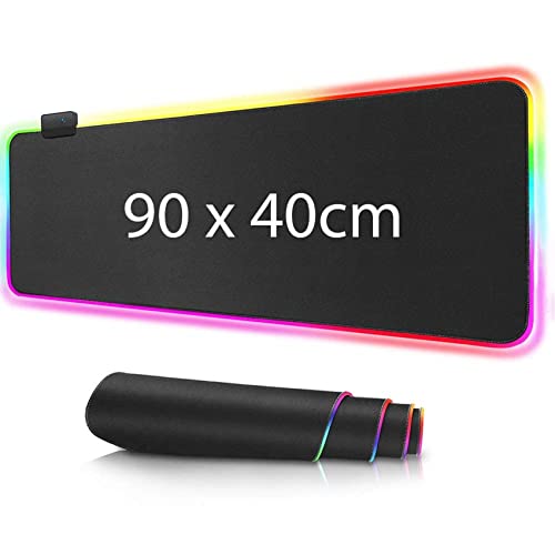 Tapis de souris de jeu RGB grand format pour optimiser le confort du bureau PC