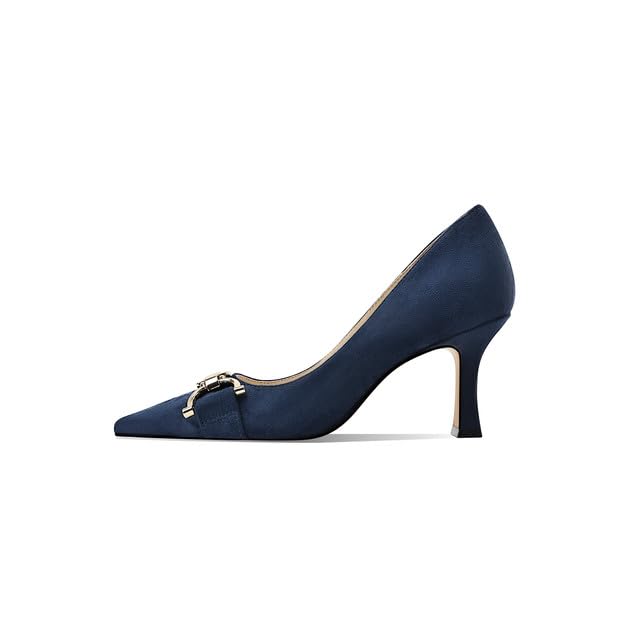 Image of Women's Closed Toe High Heels Dress Pointed Toe Wedding Pump Shoes Prom Bridal Work Office Pumps for Women