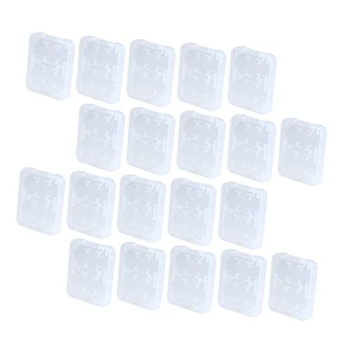 CONGARTENO 20pcs Memory Card Storage Box Slots Lightweight Organizer for Cards Compact Case for Safe Carrying and Storage