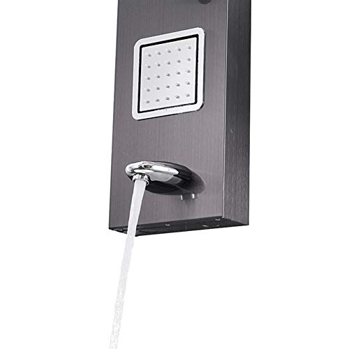 Sistema de ducha con equilibrador de presión, ducha de mano y panel de lluvia, fácil conexión, para baño, multifuncional, duradero (tipo de grifería: paneles de ducha) miniatura 6